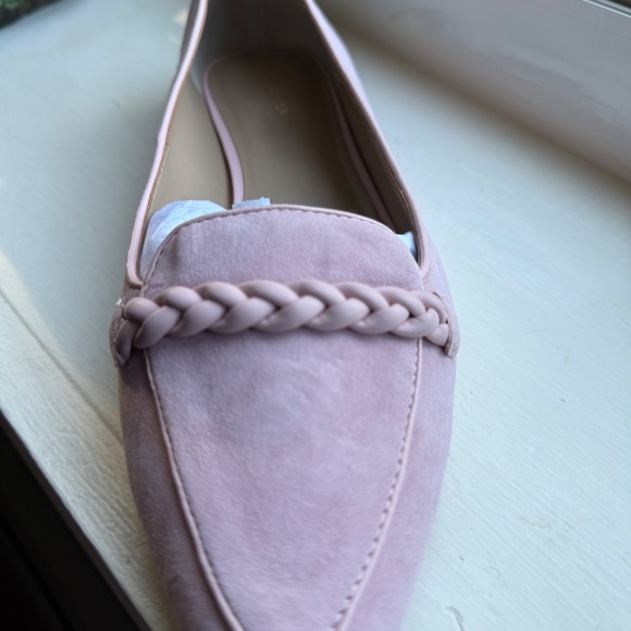 ANNE TAYLOR OPAL BLUSH SLIP ON SUEDE SHOES - Picture 2 of 10